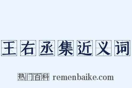 王右丞集近义词是什么意思的图片